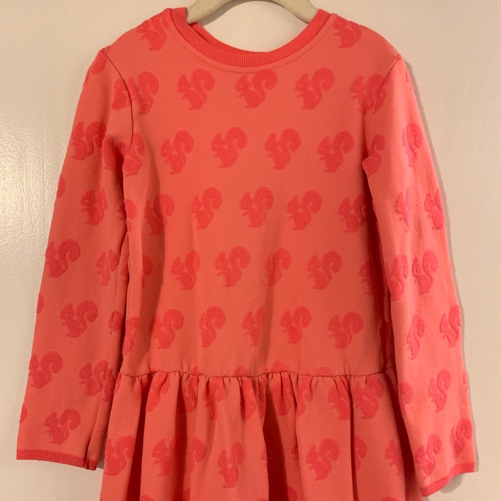 H&M squirrel sweater dress, size 6-8yrs